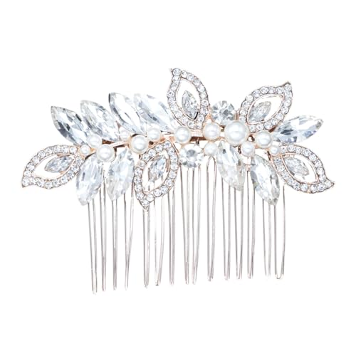 Ipetboom Brauthaarkamm Haar Haarkämme Für Frauen Brauteinsatzkamm Goldene Tiara Kopfbedeckungen Für Damen Braut Haarspange Haarspangen Für Damen Goldene Haarspangen Schmuck Hochzeit von Ipetboom