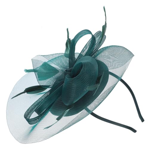 Ipetboom Brautkopfschmuck Frauen-hochzeits-fascinator-hut Braut Kopfschmuck Tea-party-hut Für Damen Schleier-stirnband -pillbox-hut Derby-hut Bankett Jahrgang Gittergewebe Bilden von Ipetboom