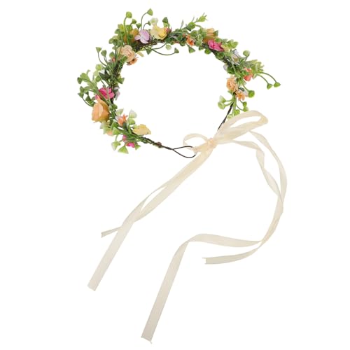 Ipetboom Brautkranz Herbstkranz floraler Haarkranz hochzeitshaar schmuck wedding hair accessories herbstdeko Kopfbedeckungen für Damen Blumenkopfbedeckungen Krone Handbuch Stirnband von Ipetboom