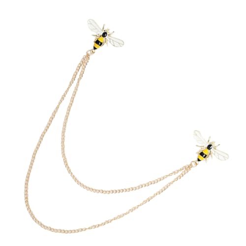 Ipetboom Brosche Biene aus Legiertem Leichte Anstecknadel mit Kettenanhänger Eleganter Schmuck für Damen für Kleidung Taschen und Anlässe Wie Partys und Geschäftsmeetings von Ipetboom