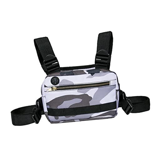 Ipetboom Brusttasche Für Frauen Vielseitige Umhängetasche Im Camouflage Design Kompakte Sportbrusttasche Für Outdoor Aktivitäten Weißer Camouflage Mit Schwarzem von Ipetboom