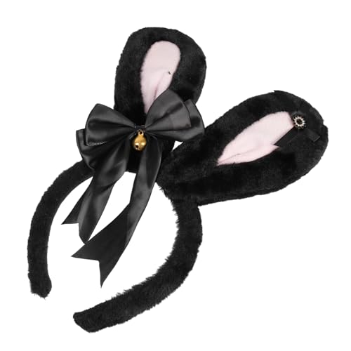 Ipetboom Ears Haarreif Mit Süßem Schleifen-design Weicher Plüsch-stirnband Für Kostüme Partys Und Festivals Perfektes Zubehör Für Cosplay Und Festliche Anlässe von Ipetboom