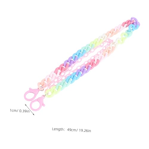 Ipetboom Bunte Doppellagige Hosenkette aus Leichtem Harz Einzigartige Farbenfrohe Hose Kette für Damen und Herren Vielseitiges Party Clubzubehör Strapazierfähige Modische Hose Dekoration von Ipetboom