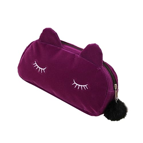 Ipetboom Taschen Für Damen Thehandy Taschen Von Almacenamiento Cartoon-Katze Geldbörse Geschenkideen Makeup Tasche Damenbeutel Handtasche Mädchen Gestickt Violett von Ipetboom