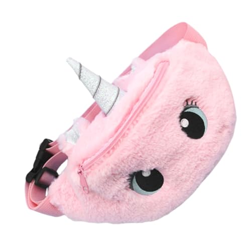 Ipetboom Cartoon Plüsch Umhängetasche Gürteltasche Mädchen Gürtel Mode Einhorn Gürteltasche Niedliche Handtasche Tasche Brieftasche Polyester von Ipetboom