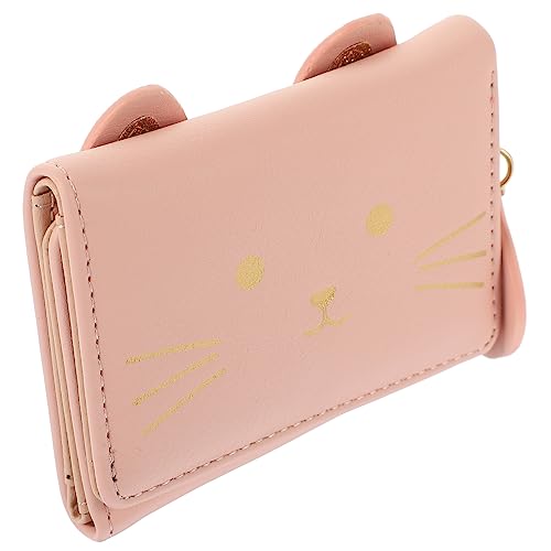 Ipetboom Cartoon-geldbörse Falten Mini-geldbörse Winzig Karte Mädchen Kleine Münztasche Geldbörse Mini Faltbar Geldbörse Für Frauen Beutel Süße Münzgrundstück Rosa Pu-Leder von Ipetboom