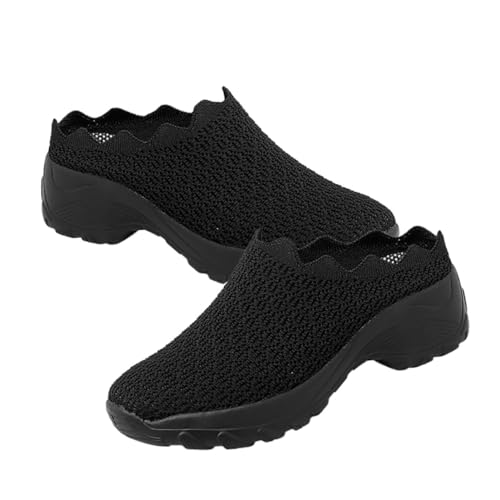 Ipetboom Casual Schuhe mit Erhöhter Sohle rutschfeste Herren und Damen Freizeit Sneaker Atmungsaktive Bequeme Sommerschuhe für Sport Party und Alltag Schwarz von Ipetboom