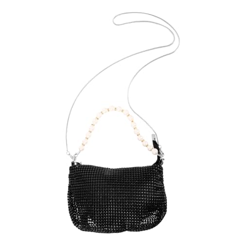 Ipetboom Casual Umhängetasche Damen Kleine Handtasche mit Perlenkette Leichte Crossbody Tasche mit Ausreichendem Stauraum Modisch Schlicht Strapazierfähig für Frühling und Sommer von Ipetboom