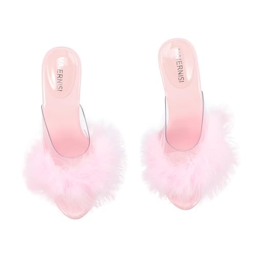 Ipetboom Chic Damen Plateau High Heels Sandalen High Thin Heel Design PVC Material Schuhe für Kleider und Jeans Vielseitig Kombinierbar Langlebig und Stylisch von Ipetboom