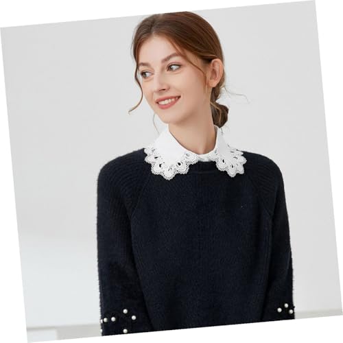 Ipetboom Chiffon Fake Collar Damen Abnehmbarer Bubikragen Leicht Atmungsaktiv Dekorativer Krageneinsatz Für Pullover Bluse Kleid Alltag Party von Ipetboom