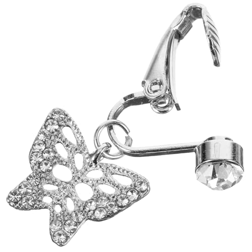 Ipetboom Clip Bauchnabelpiercing Damen Fake Belly Ring aus Stabilem Legierungs Material Eleganter Look Sicherer Halt Modisches Körperschmuck Accessoire für Auffällige Akzente von Ipetboom