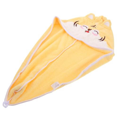 Ipetboom Coral Fleece Trockenhaar Mütze Handtücher Waschlappen Haartrockentuch Haarwickel Für Frauen Nasses Haar Nasses Haar Handtuch Wickel Haartrockentuch Haarwickeltuch Haarturban Gelb von Ipetboom