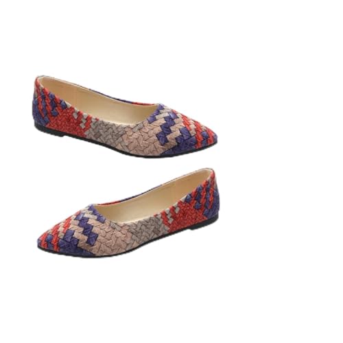 Ipetboom Damen Ballerina Flats Atmungsaktive Flache Schuhe für Frühling Sommer Herbst Winter Alltag Halbschuhe für Shopping Arbeit Reise von Ipetboom