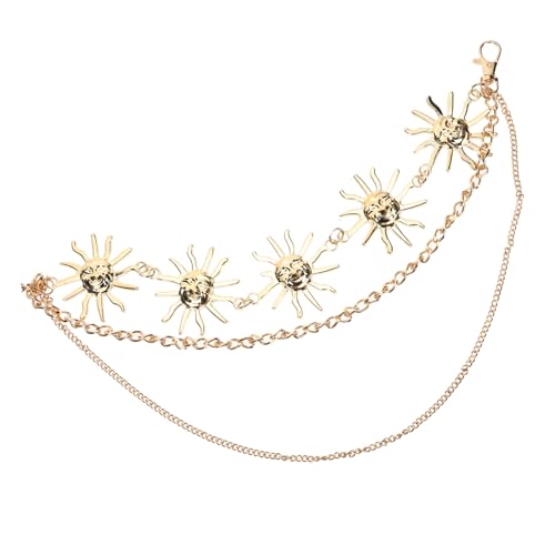 Ipetboom Damen Bauch Taillenkette Metall Sommer Bodenkette Mehrschichtiger Glitzer Taillengürtel für Strandpartys Kreativer Körper Schmuck Boho für Besondere Anlässe von Ipetboom