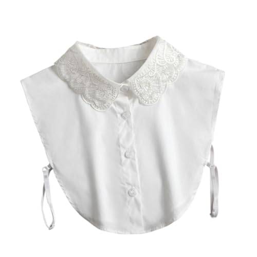 Ipetboom Damen Abnehmbarer Fake-kragen Eleganter Stickkragen Für Blusen Shirts Und Kleider Bequem Und Atmungsaktiv Für Formelle Anlässe von Ipetboom