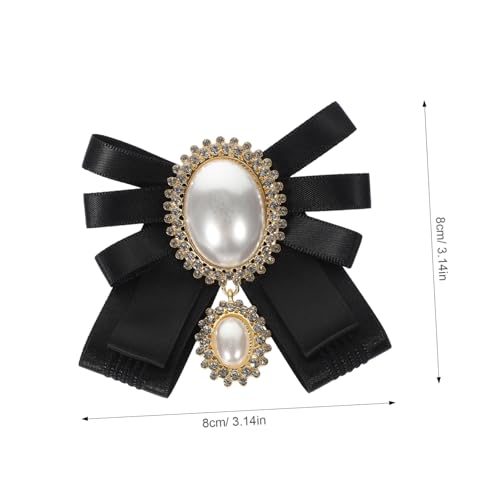 Ipetboom Damen Brosche mit Perlen und Schleife Strassbesetzte Anstecknadel für Kleidung Hüte Kleider Vielseitiges Accessoire für Blusen Mäntel Geschenkidee von Ipetboom