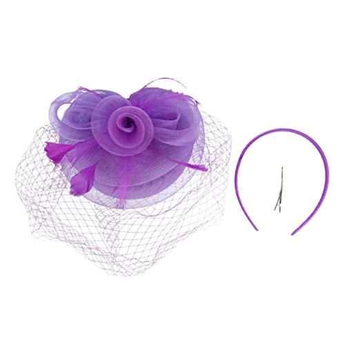 Ipetboom Damen Fascinator Hut für Hochzeiten Teeparty Haarschmuck mit Abnehmbarem Clip Haarreifen Eleganter Brautschmuck mit Federn für Festliche Anlässe Partys von Ipetboom
