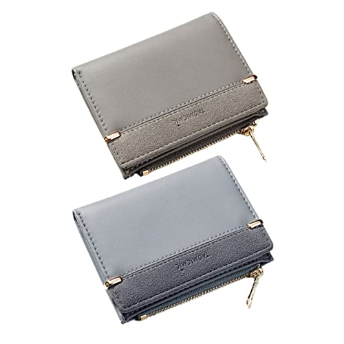 Ipetboom Kurzes Damenportemonnaie Pu Mit Reißverschluss Multifunktionale Kleine Geldbörse Für Karten Bargeld Und Münzen Stilvolles Accessoire Blau Für Alltag von Ipetboom