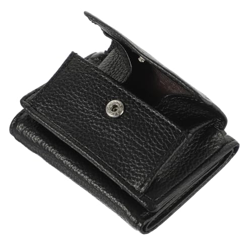 Ipetboom Damen Geldbörse PU Dreifach Großem Fassungsvermögen RFID Geschützt Kartenorganizer Münzfach Schwarz Modisch für Alltag Reise Shopping von Ipetboom