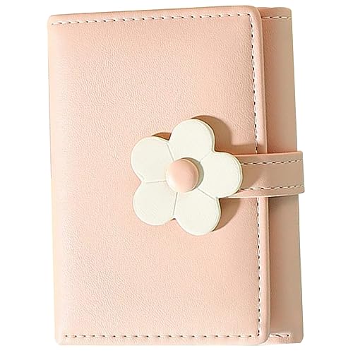 Ipetboom Damen Geldbörse PU Kurz Drei Fach Studenten Geldbeutel mit Blumenmuster Süßes Münzfach Portemonnaie für Mädchen Leicht und Strapazierfähig Praktischer Kartenhalter Geschenkoption von Ipetboom