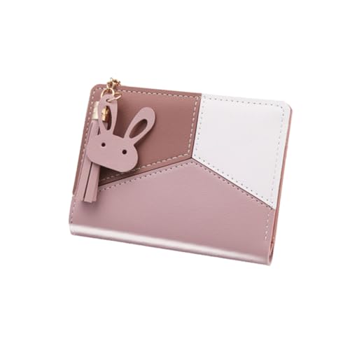 Ipetboom Damen Geldbörse PU Kurzformat mit Reißverschluss Multifunktionale Kleine Geldtasche in Tragbarer Kartenhalter mit Modischem Quasten Design Langlebig und Kompakt von Ipetboom