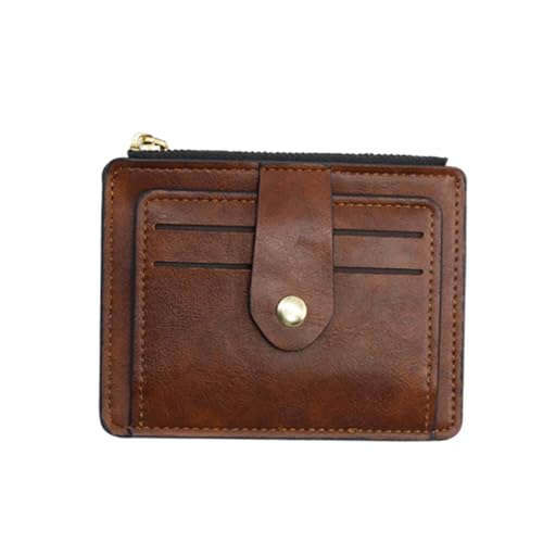 Ipetboom Damen Geldbörse PU Reißverschluss Schnallenstil Multifunktions Kartenetui für Frauen Braun für Büro Partys Alltag von Ipetboom