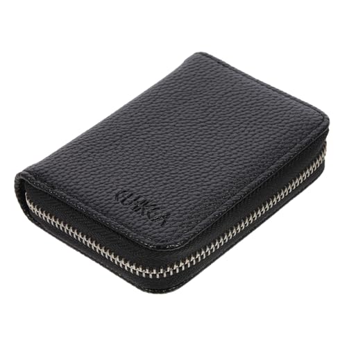 Ipetboom Bifold-geldbörse Aus Pu-Material Für Damen Schwarz Mit Reißverschluss Und Platz Für Karten Ausweis Und Bargeld Praktisch Für Alltag von Ipetboom