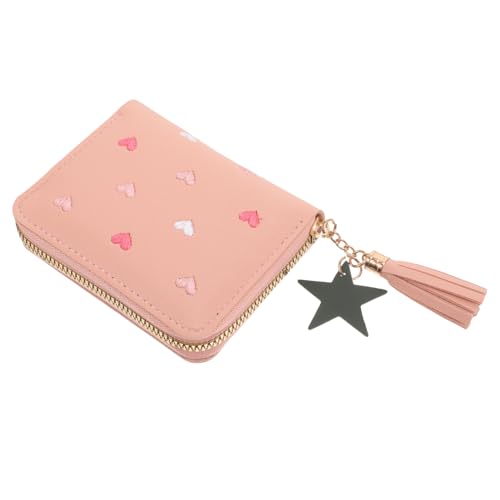 Ipetboom Damen Geldbörse Süßes Reißverschluss Portemonnaie Kompaktes Kartenetui mit Mehreren Fächern für Kreditkarten Münzen für Shopping Reisen Zartem von Ipetboom