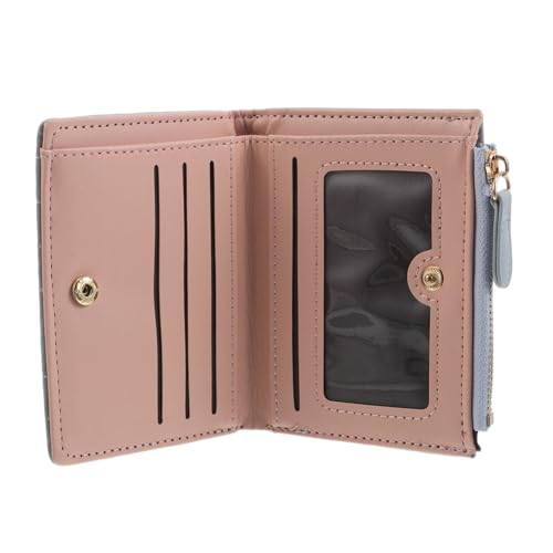 Ipetboom Gewebte Geldbörse Für Damen Kleine Süße Geldbörse Mit Blumenstickerei Zweifach Gefaltetes Design Kartenfächer Und Münzfach Mit Reißverschluss Aus Pu-Material Leicht Und von Ipetboom