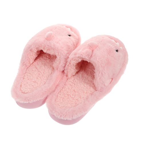 Ipetboom Damen Hausschuhe Plüsch Form Kuschelig Warme Memory Foam Einlegesohle Rutschfest Weiche Winter Slippers für Innen und Außen Rosa von Ipetboom