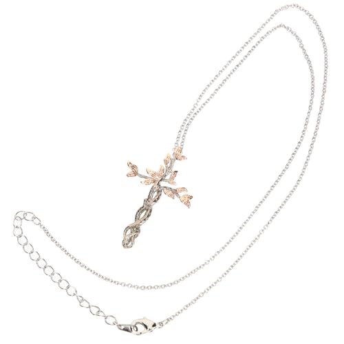 Ipetboom Damen Kreuz Kette mit Lebensbaum Anhänger Zarte Bicolor Halskette in Weißgold und Roségold Modischer Cross Charm für Frauen Vielseitiger Schmuck für Alltag und Besondere Anlässe Ipetboom Damen Kreuz Kette mit Lebensbaum Anhänger Zarte Bicolor Halskette in Weißgold und Roségold Modischer Cross Charm für Frauen Vielseitiger Schmuck für Alltag und Besondere Anlässe von Ipetboom