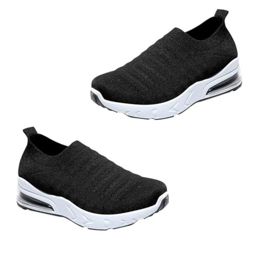 Ipetboom Damen Mesh Sneaker mit Dicker Rutschfester Sohle Atmungsaktive Sportschuhe für Sommer Wasserfeste Laufschuhe mit Stabiler Fersenkonstruktion und Schnelltrocknendem Obermaterial von Ipetboom