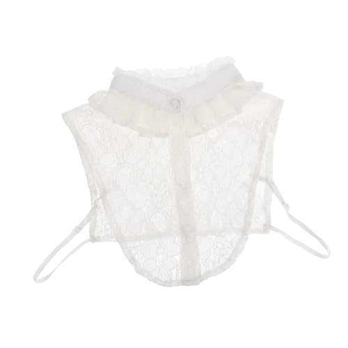 Ipetboom Weißes Damen-hemd Mit Faltkragen Spitzen-design Passend Für Pullover Kleider Und Jacken Leicht Und Angenehm Zu Tragen von Ipetboom