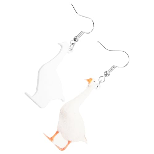 Ipetboom Damen Ohrringe Tiermotiv Gänse Ohrhänger Leicht Dangle Schmuck für Teen Modischer Ohrschmuck mit Hochwertiger Verarbeitung und Realistischem Design von Ipetboom