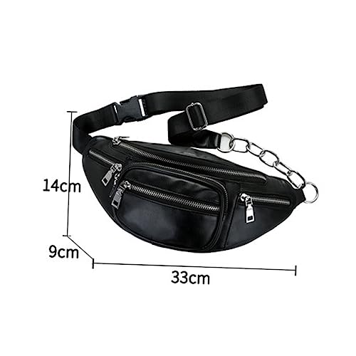 Ipetboom Damen PU Ketten Freizeit Schultertasche Stilvolle Umhängetasche für Outdoor Aktivitäten Vielseitig Brusttasche Messenger Bag oder Schultertasche Nutzbar für Konzerte Einkäufe von Ipetboom