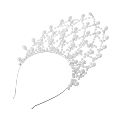 Ipetboom Braut Haarband Mit Perlen Elegantes Hochzeits-accessoire Für Frauen Retro-stil Bequemes Tragen Für Hochzeiten Und Festliche Anlässe Silberner Farbe von Ipetboom