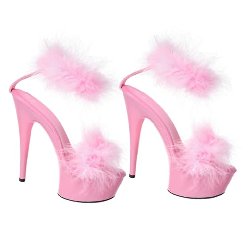 Ipetboom Damen Sandaletten mit Hohem Absatz Langlebig und Atmungsaktiv Modische Sommerschuhe für Freizeit und Party Rutschfeste Komfortable Plateau Sandalen Zufällige Farbe von Ipetboom