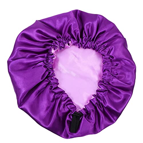 Ipetboom Satin Schlafhaube Für Damen Doppelseitige Elastische Haarkappe Mit Pinkem Innenfutter Zum Schutz Der Haare Beim Schlafen Waschen Und Makeup von Ipetboom