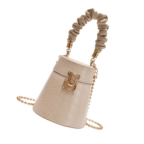 Ipetboom Damen Schultertasche PU Alligator Muster Handtasche Schultertasche Beige Tragbar Mode Umhängetasche Alltag von Ipetboom