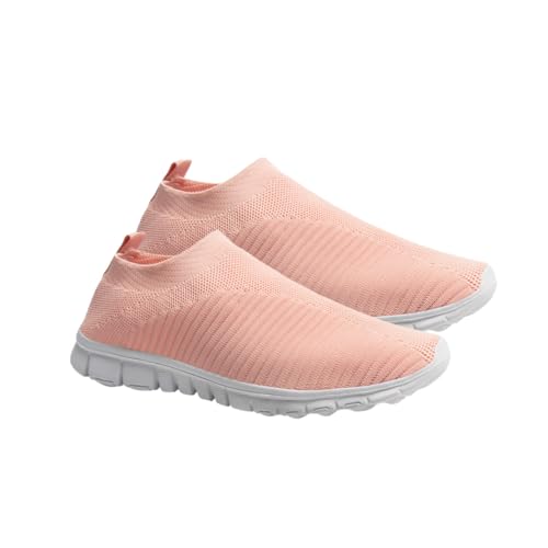 Ipetboom Damen Sportschuhe Atmungsaktive Mesh Sneaker Leichtgewichtige Freizeitschuhe für Frühling Herbst Sommer Winter Rosa von Ipetboom
