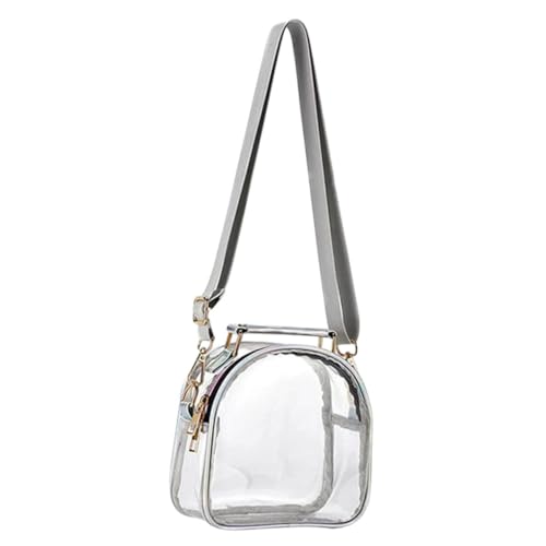 Ipetboom Damen Transparente Umhängetasche aus Geruchlosem Tpu Leichte Crossbody Bag für Shopping und Alltag Kleine Handtasche mit Moderatem Fassungsvermögen Portabel für Party Hochzeit und von Ipetboom