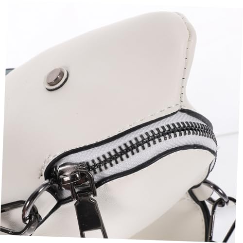 Ipetboom Damen Umhängetasche Cartoon Shark Schultertasche PU Material Verstellbarer Gurt Abnehmbar Große Kapazität Modische Crossbody Bag Weiß von Ipetboom