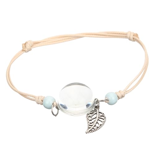 Ipetboom Dandelion Armband für Frauen Handgemachte Blumenarmbänder mit Trockenblumen Stilvolles Handgelenk Schmuck für Damen Perfektes für Besondere Anlässe von Ipetboom