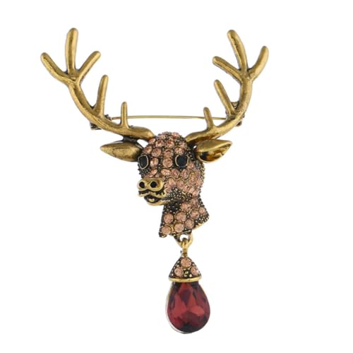 Ipetboom Elch Kopf Brosche Retro Tier Anstecknadel Für Kleidung Schals Und Hüte Robuste Schmuckdekoration Vielseitig Für Alltag Und Besondere Anlässe von Ipetboom