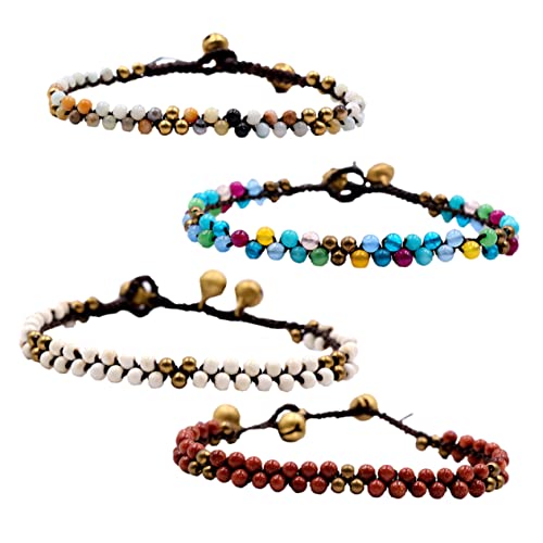 Ipetboom Gewebtes Armband Aus Stein Zartes Perlenarmband Tragbares Handgelenksarmband Boho Stil Für Männer Und Frauen von Ipetboom