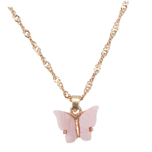 Ipetboom Delikate Schmetterlingshalskette in Rosa Stilvolle Schlüsselbeinkette für Damen Umweltfreundliche Langlebige Clavicle Chain mit Feiner Verarbeitung und Elegantem Design Ipetboom Delikate Schmetterlingshalskette in Rosa Stilvolle Schlüsselbeinkette für Damen Umweltfreundliche Langlebige Clavicle Chain mit Feiner Verarbeitung und Elegantem Design von Ipetboom