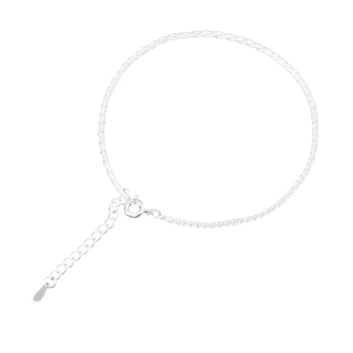 Ipetboom Delikates Fußkettchen Damen Silber Sterlingsilber Verstellbar Fußkette Fußschmuck Damen Allergisch Stylish für Alltag und Party von Ipetboom