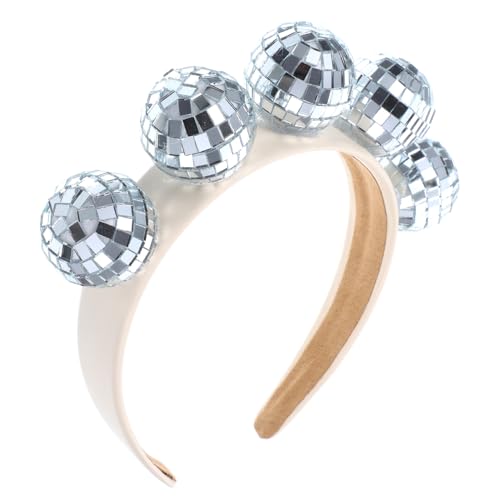 Ipetboom Make-up-Zubehör Disco Ball Stirnband Disco-Kopfhörer Haarzubehör weihnachtsdeko Haarband Haargummis Partydekoration Cosplay Haarschmuck bilden Requisiten Haarnadel schmücken Damen von Ipetboom