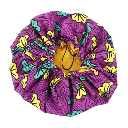 Ipetboom Doppellagige Satin Schlafhaube für Damen mit Elastischem Atmungsaktives Vielseitiges Bonnet für Nachtpflege Chemo Kopfdeckung und Haarschutz Beim Schlafen und Make Up von Ipetboom