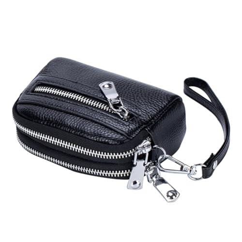 Ipetboom Kleine Geldbörse Damen Reißverschluss Multifunktionale Kartenhalter Ausweistasche Münzbehälter für Alltag und Reisen Kunstleder Doppelter Reißverschluss von Ipetboom